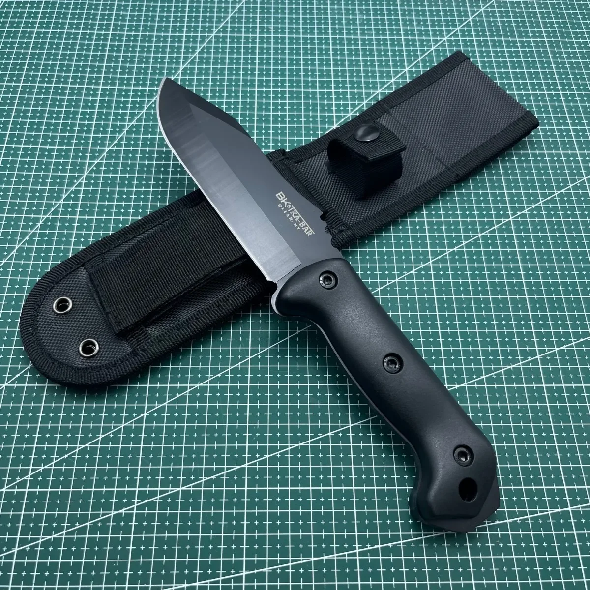 جديد Kb شفرة مثبتة سكين Bk7 سكين تخييم خارجي 8Cr13Mov شفرة ألياف النايلون مقبض Edc بقاء الصيد التنزه أداة هدية