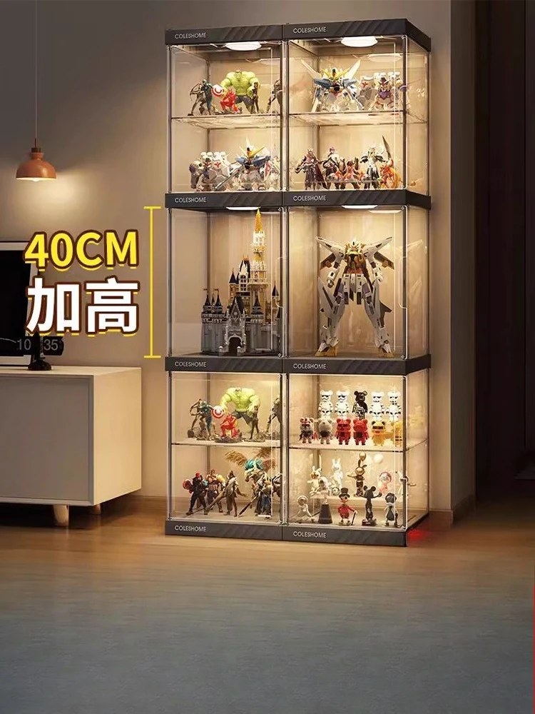 

Figure display cabinet model toy household transparent storage box shelf