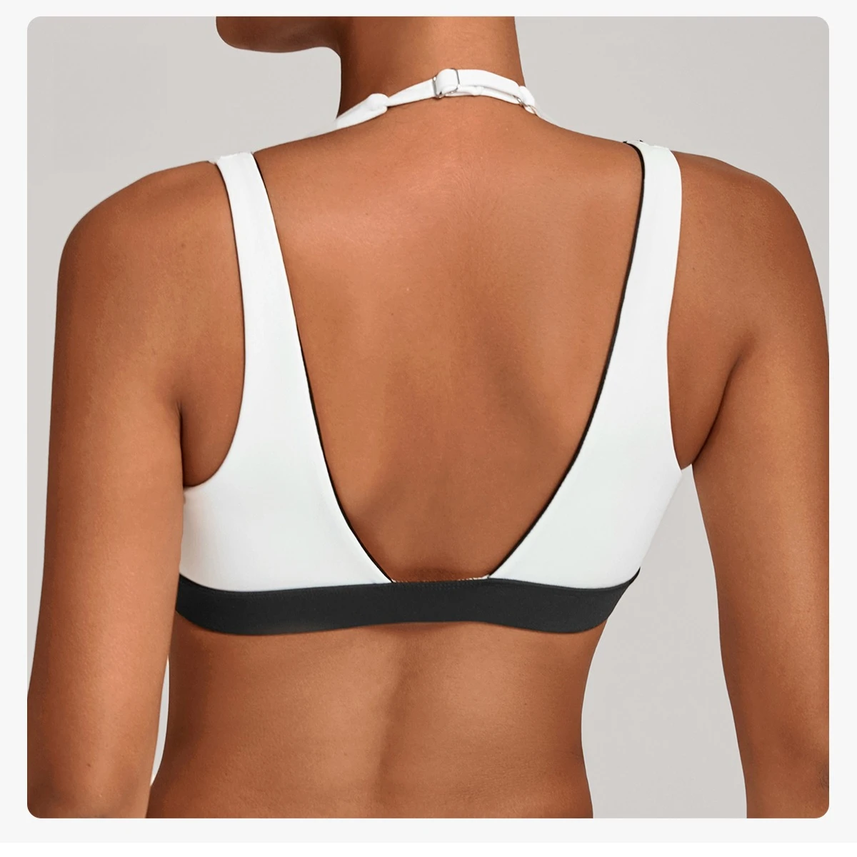Gym Workout Corset Color Block Halter Women's Yoga Bras Beautiful Back Tight Sports Bra Fitness Running Casual Wear Top NO Cups image 2