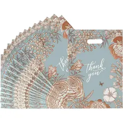 25/50pcs Thank You Plastic Bags,Durable & Stylish Merchandise Shopping Bags with Handles,Convenient Gifting and Carrying