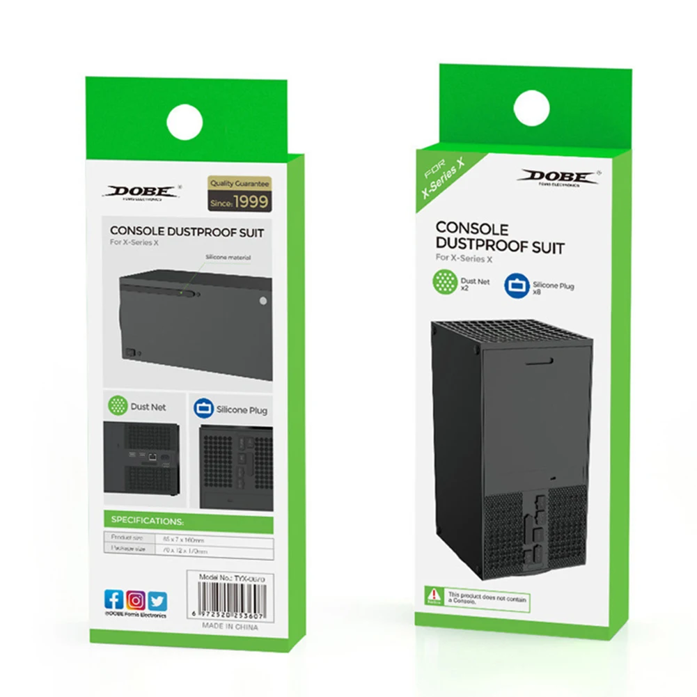 Funda protectora de silicona antipolvo para consola Xbox Series X/S, Protector de filtro de malla, Protector antipolvo