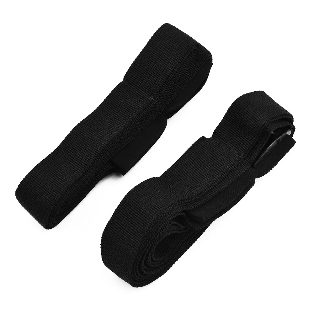 Rack Straps Luggage Polyester Webbing Bicycle Lashing Surfboard 1 Pair 300cm X 2.5cm Black Buckle High Quality