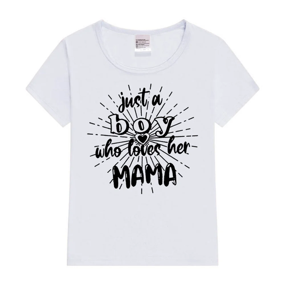 Stylish Family Matching T-shirt, MOM&SON Casual Letter Print Breathable Family Tops, Mom And Son Matching Tees