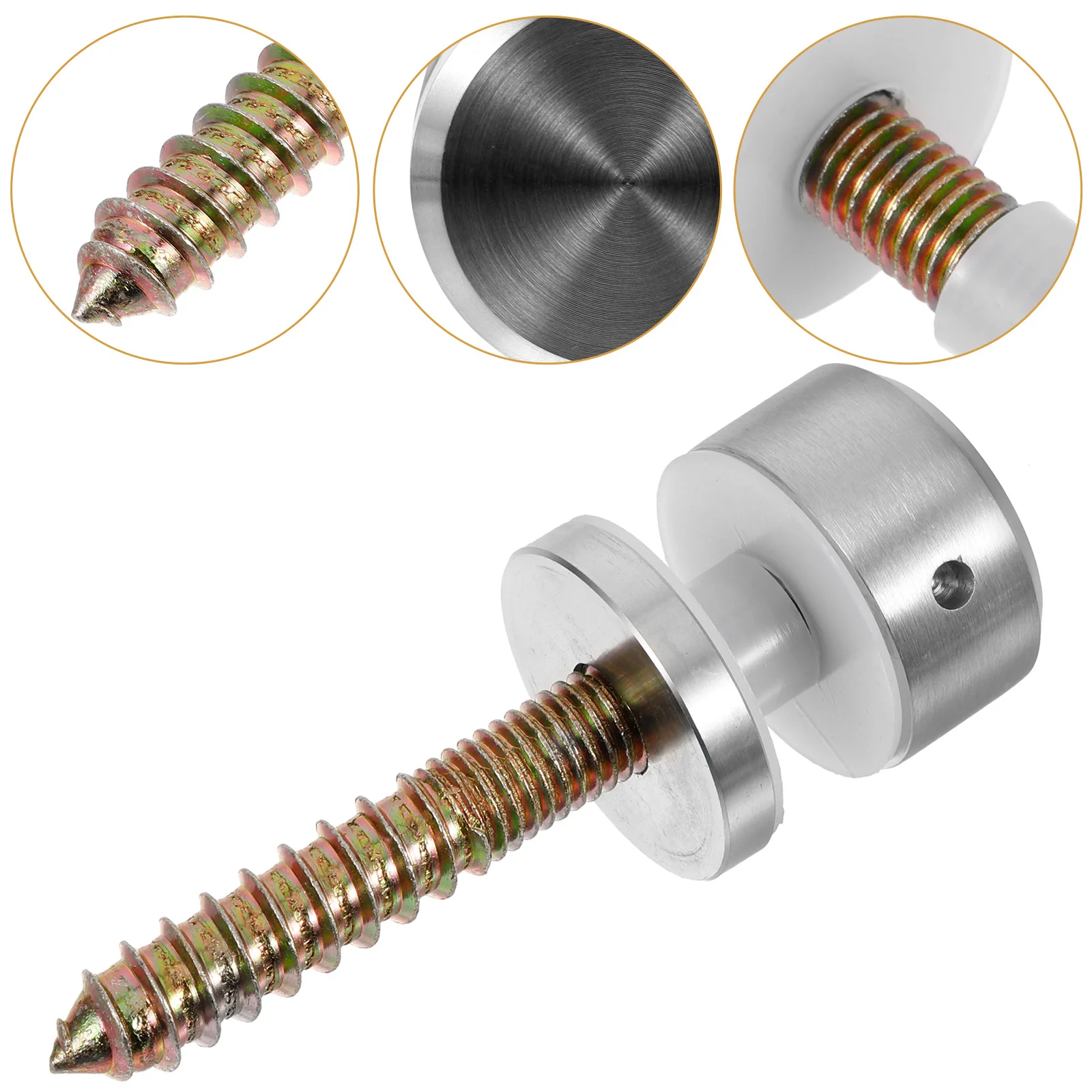 4 قطعة درابزين زجاجي المواجهة أنيق جمالي نداء سهل الإعداد درج شرفة درابزين الأجهزة مسامير المواجهة الزجاجية #1