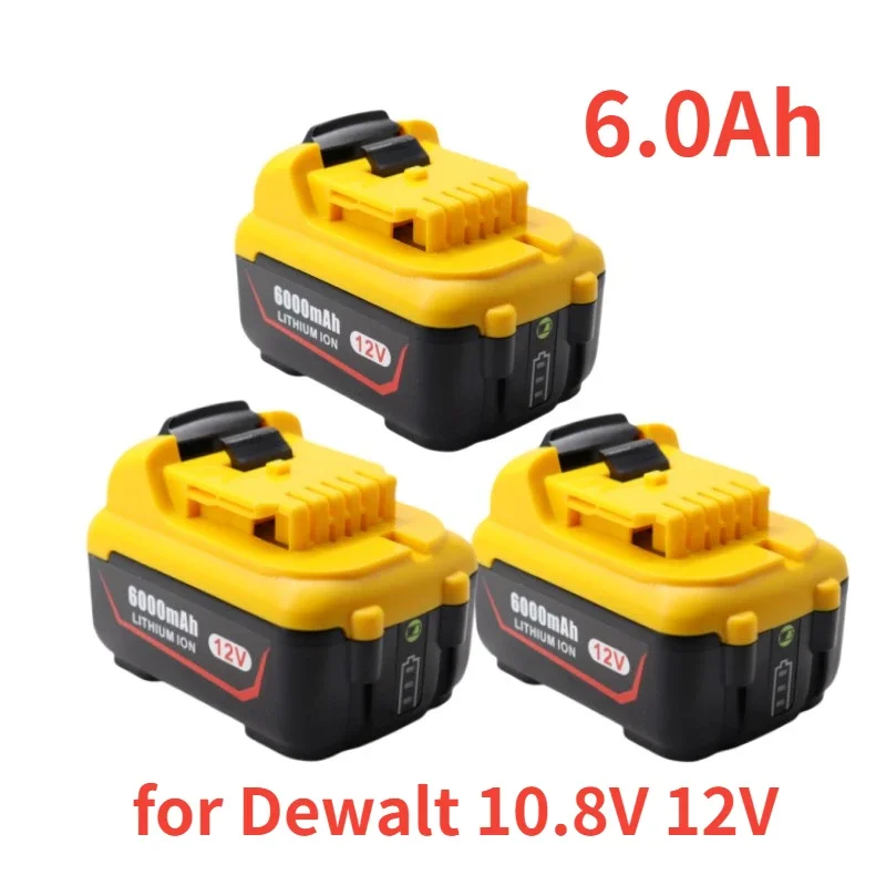 6.0Ah Replacement for Dewalt DCB120 Lithium-ion Batteries 12V 3Ah Battery DCB123 DCB125 DCB124 DCB122 DCD710 Power Tools Battery