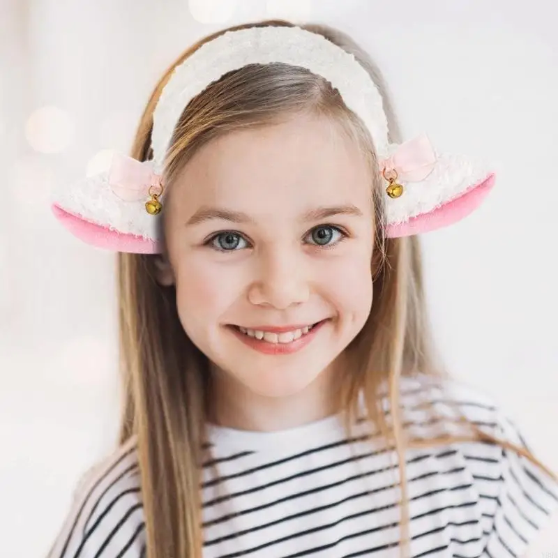 Y88a Sheep Animal Vai trò chơi trang phục Shee Headband Tail váy Halloween Lamb Trang phục Phụ kiện cho trẻ Cosplay nữ