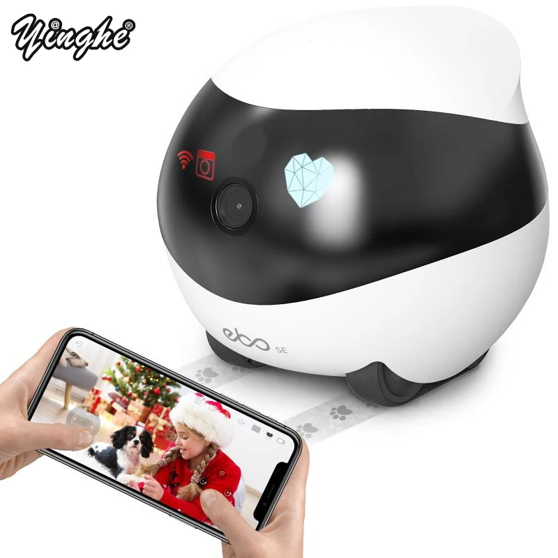 auto carregamento robot pet camera camera de seguranca domestica movel indoor wifi cam2 way talk visao noturna video 1080p armazenamento de cartao sd 01