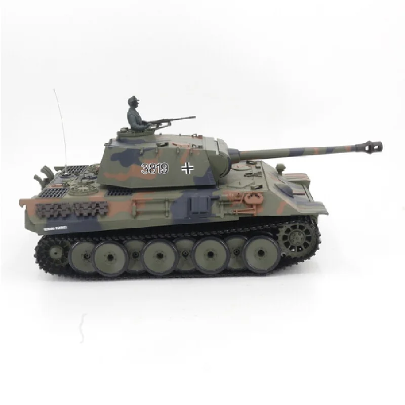 Henglong 3819-1 Simulation German Panther Military Battle Tank 2.4g Remote Control Continuously Variable Transmission Tank Model