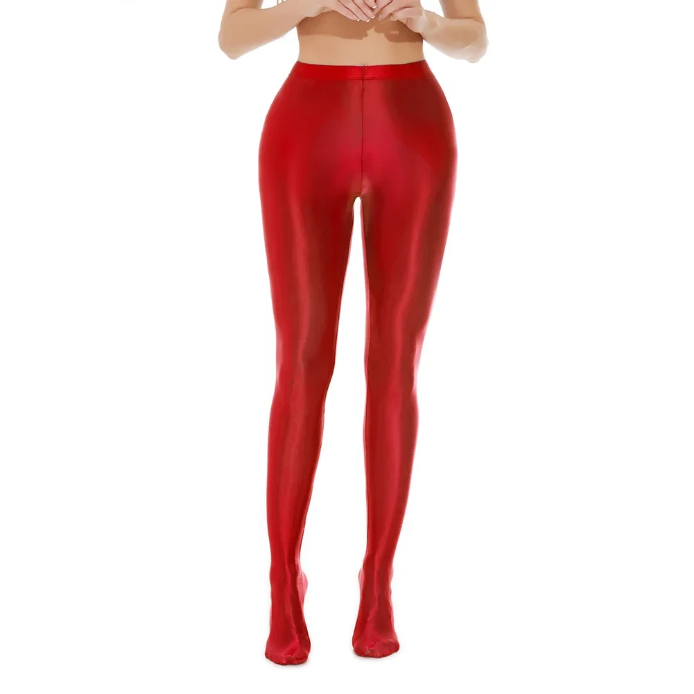 

Comfortable Sexy Lingerie For Home Microelasticity Shiny Lingerie Sexy Leggings Hotel Lounge Solid Color Design