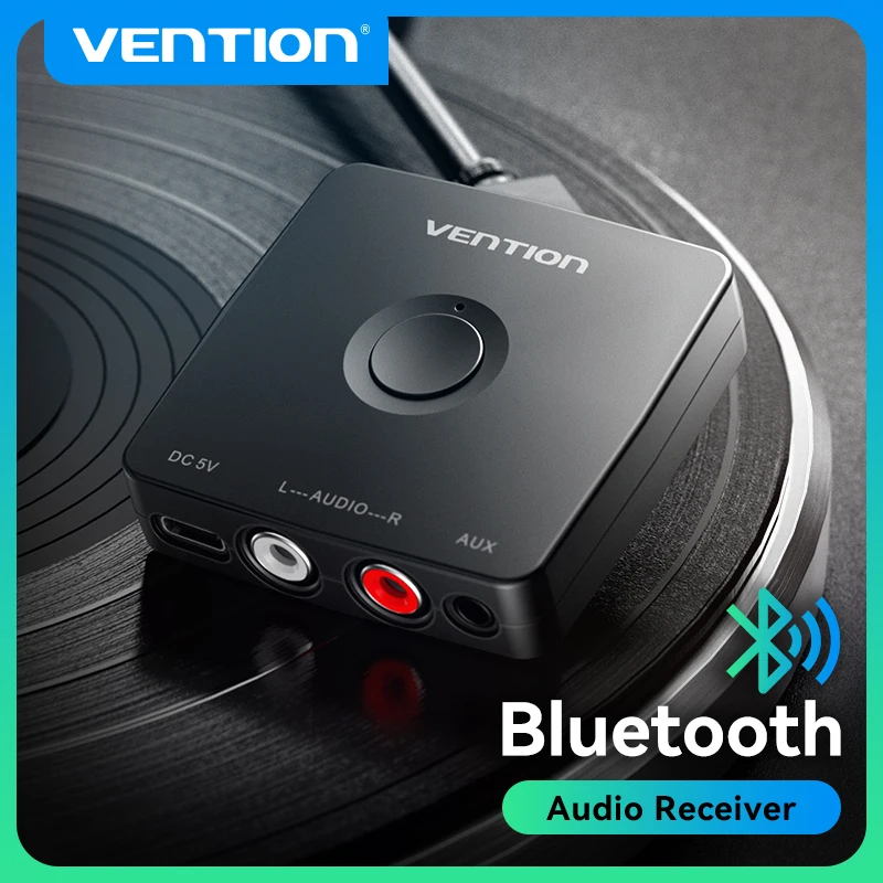 Vention Bluetooth RCA Receiver 5.1 SBC 3.5mm Jack Aux Wireless Adapter Music for TV Car 2RCA Bluetooth Audio Receiver