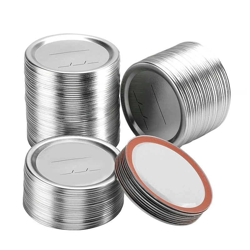 98 Count 70mm Regular Mouth Canning Lids for Ball and Kerr Canning Lids - Split-Type Metal Jar Lids for Canning-A13G