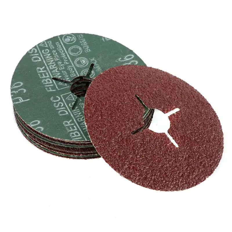 30PCS 115mm 24#36#60 Polishing Grinding Sheets Angle Grinder Cross Hole Steel Paper Grinding Disc Sandpaper Power Tool Parts