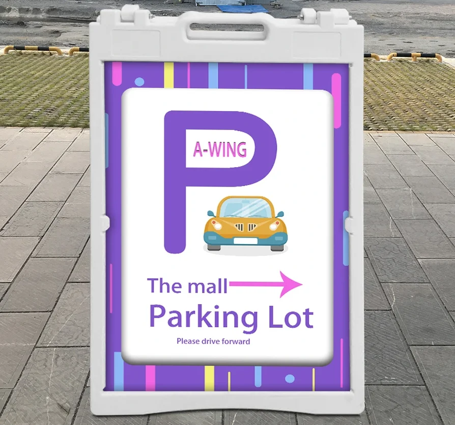 Double sided outdoor/indoor poster board weather proof sign plastic a frame pedestrian sign