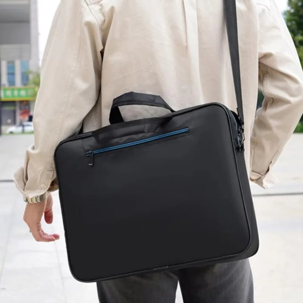 15.6inch Computer Bag Lightweight Oxford Laptop Notebook Bag Detachable Shoulder Strap High-capacity Men Briefcases Business