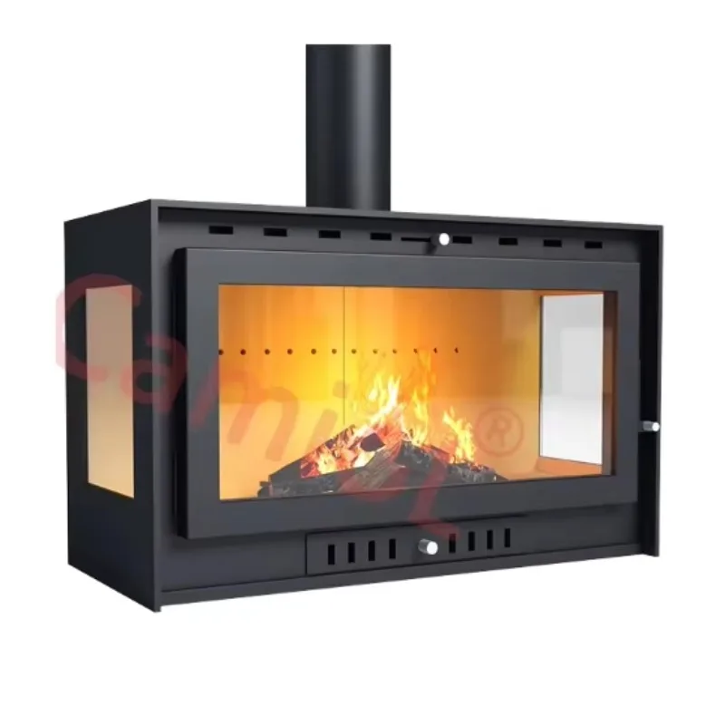

Industrial Style Free-Standing Portable Wood Fireplace Easy Installation for Villa Use