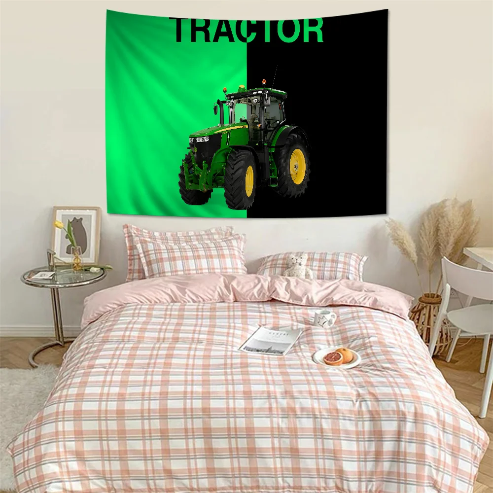 J-John-Deere Tractor Pattern Hanging Bohemian Tapestry Hanging Tarot Hippie Wall Rugs Dorm Japanese Tapestry