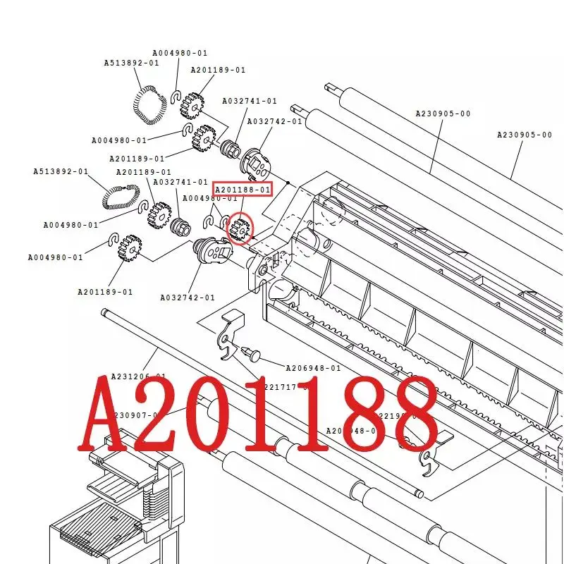 A201188 for QSS 2301 Noritsu Minilab Gear O18T