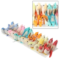 24Pcs Simulation Birds Mini Artificial Foam Feather Birds DIY Pollution-Crafts Ornament Home Garden Decor Gift Home Garden Decor
