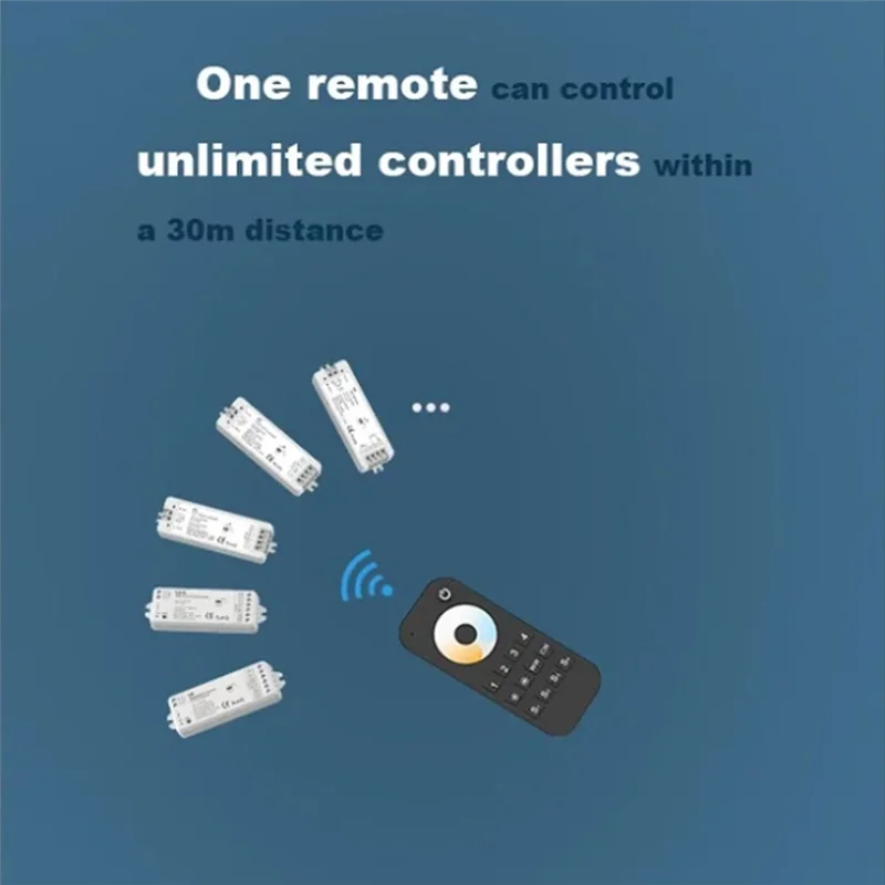 

2,4G пульт дистанционного управления для CW CCT ленточные светильники универсальные пульты дистанционного управления RGB + CCT умный диммер с Push Dimming RT7
