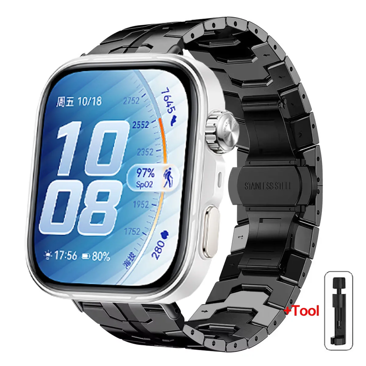 Edelstahlarmband für Huawei Watch Fit 5/5Pro/4/4Pro Metallarmband für Huawei Watch Fit 3 Fit 4 Fit5 Uhrenarmbänder Zubehör