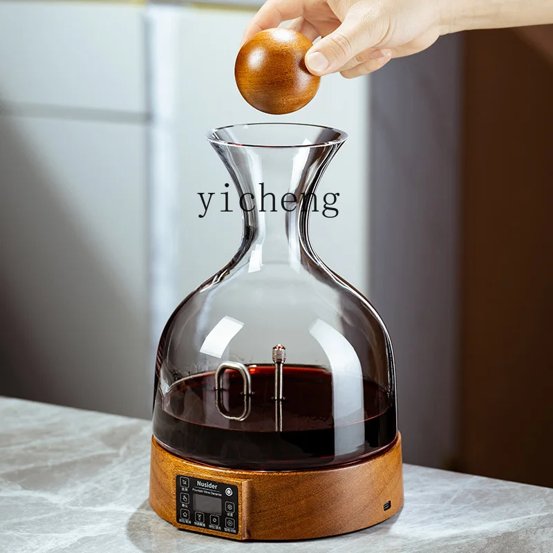 Inteligentny elektryczny rozpylacz do wina TQH, domowy zestaw premium z kryształowego szkła, szybki rozpylacz