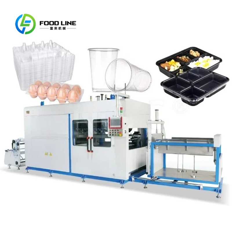 Customized Automatic Plastic Tray Making Machine PP Plastic Sheet Food Container Make Machine Takeaway Box Vacuum Form Machine