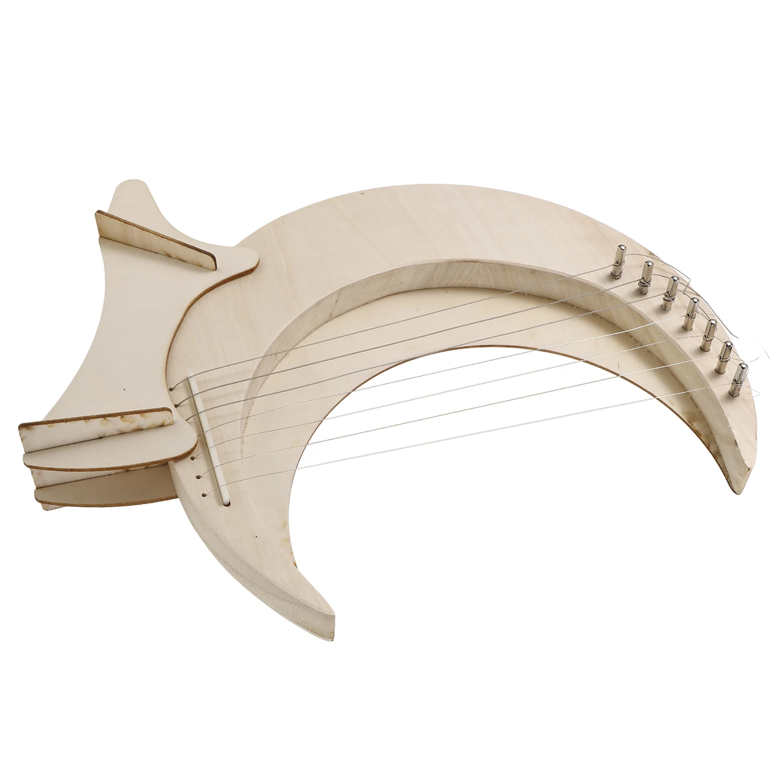 

Wooden 7 Beginner Beginner Learning Handheld Portable Small Wood Handheld Wood Harp Harp Moon Lyre Child