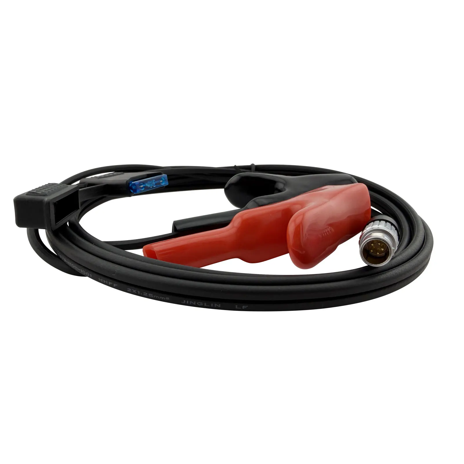Cable de alimentación de alta resistencia con fusible 565855 para sistema Leica SR530 1200 GNSS GPS, con clips de cocodrilo de 5 pines (1B) para conectar la batería