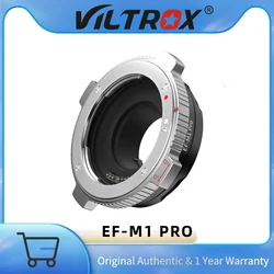 VILTROX EF-M1 Pro Lens Adapter Autofocus Ring Mount Adapter Lens with Security Lock for Canon EF/EF-S To M43 Camera
