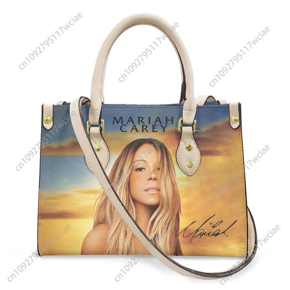 

Mariah Carey Tote Bag Purse Hip hop Singer Womens Mens Personalized Text Image PU Leather Handbag Business Shopping Gift Bags