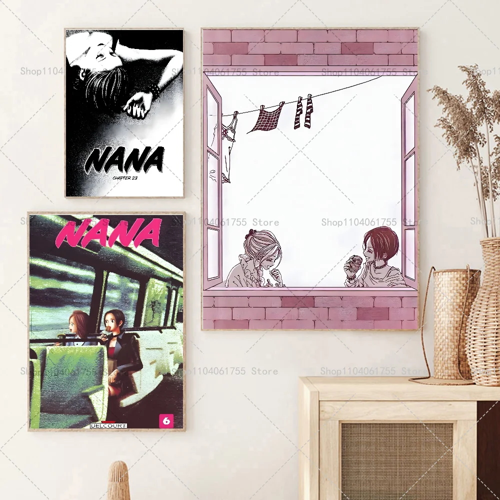 1PC Classic Anime NANA Poster Self-adhesive Art Waterproof Paper Sticker Coffee House Bar Room Wall Decor