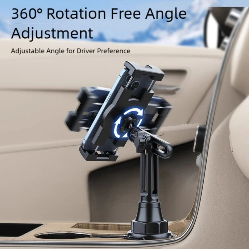 Universals Car Cup Holder Tablets Mount With Adjustable Arm For 4.5 To 13inch Phones And Tablets 83CE