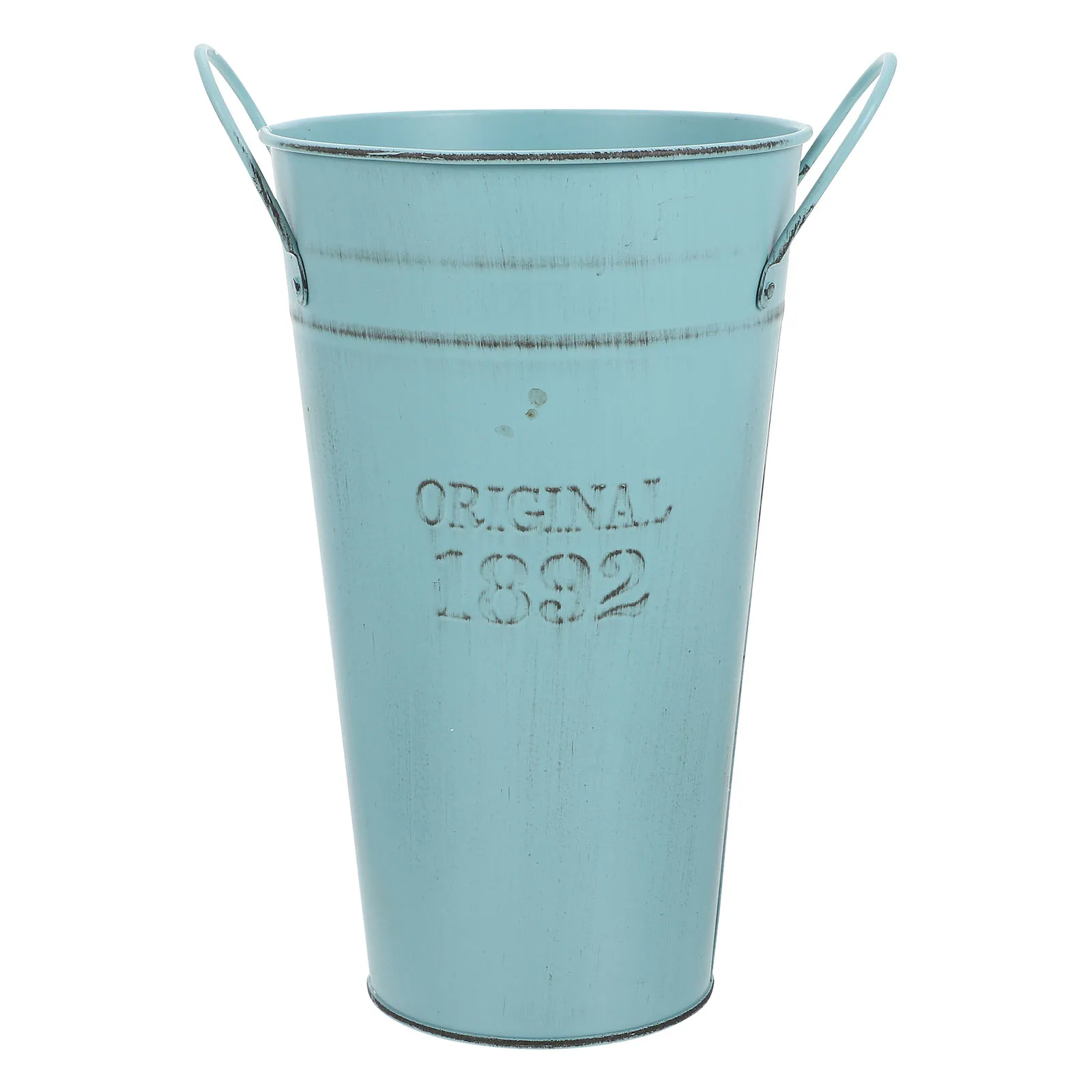 

Retro Tin Flower Pot Planter Bowl Pots Container Decorative Vintage Indoor Watertight