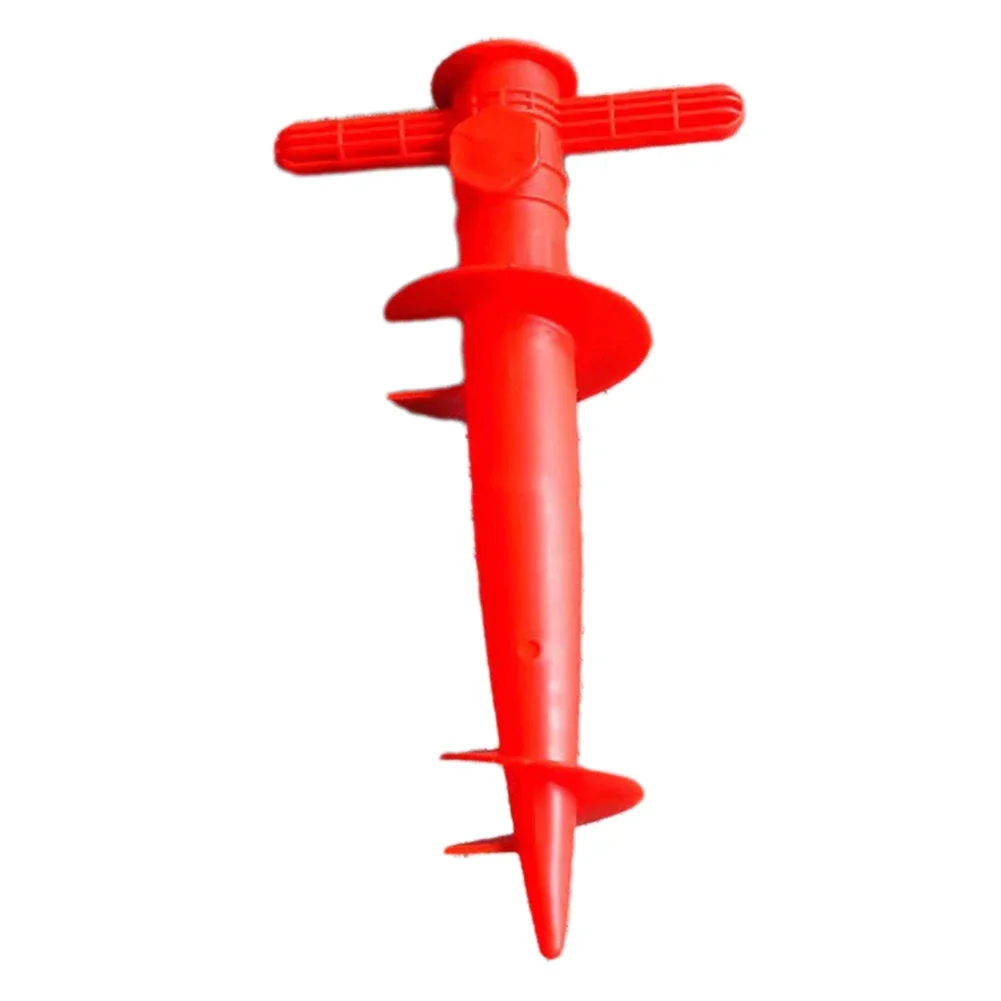 1pc Umbrella Base Adjustable Plastic Sun Beach Patio Sand Ground Fixing Tools Anchor Stand Spike Auger Keep Holder Random Color