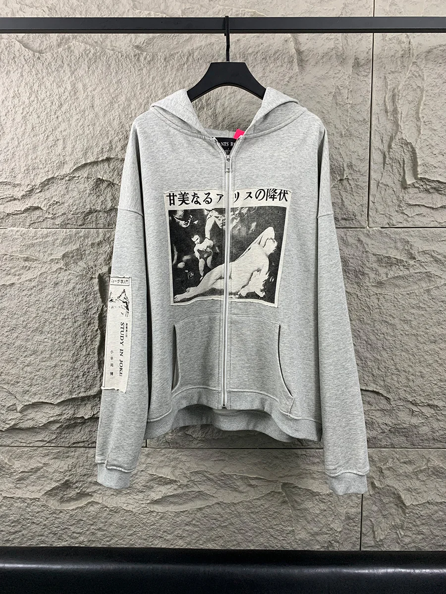 

Waed Denim Jaet American Sle Zipper Open Cardigan Long Sve Hooded Sweatirt Breathable Casual Outerwear for Couples