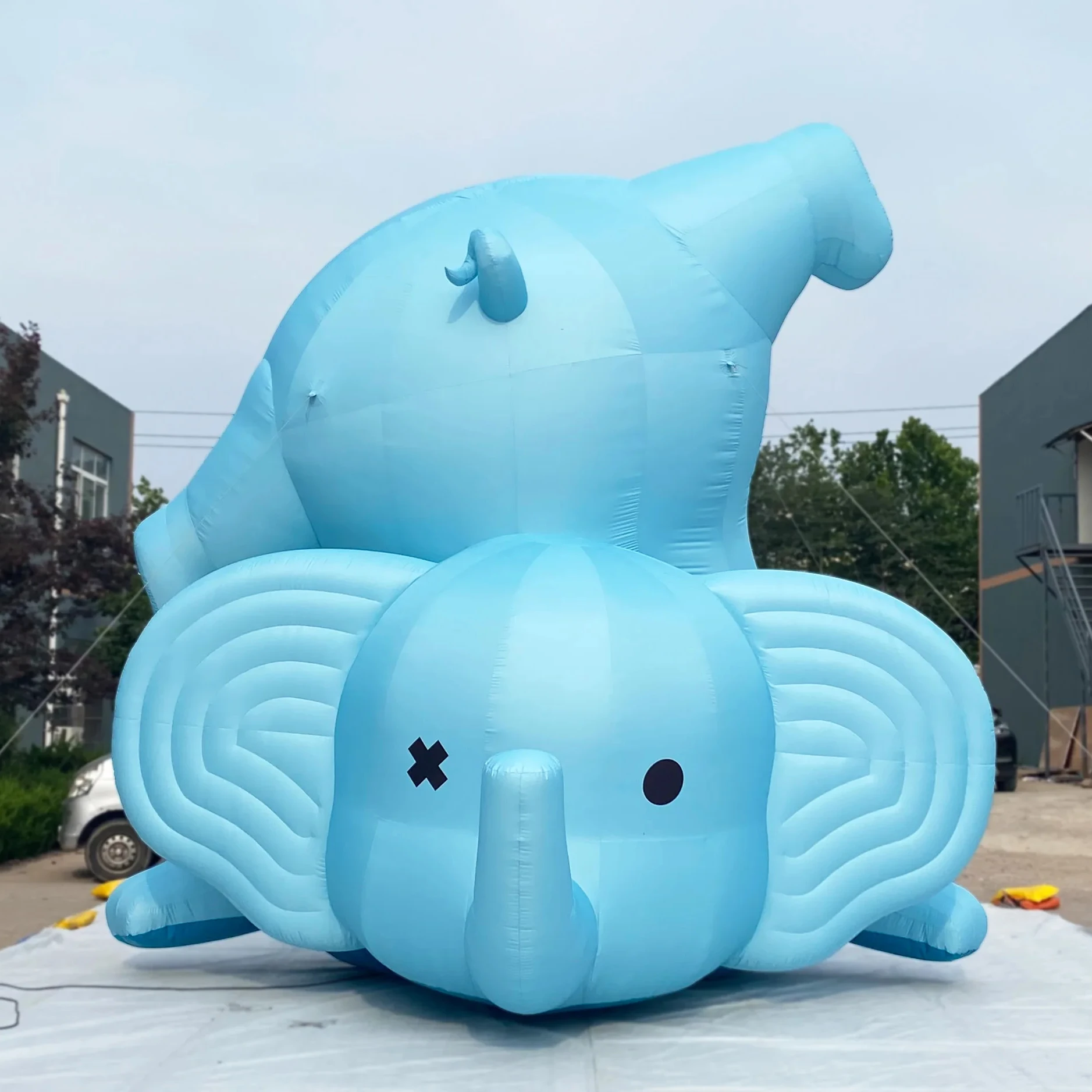 Events Decoration Funny Inflatable Cartoon Elephant Model Custom 5m Advertising Inflatable Cartoon Character