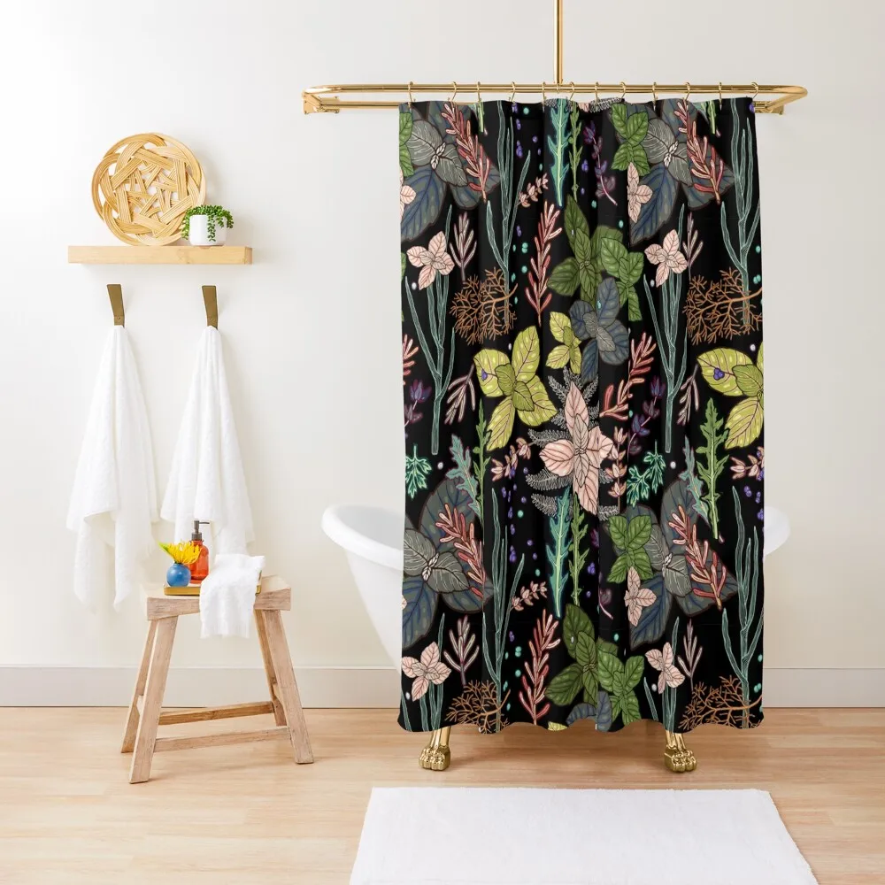 mysterious herbs Shower Curtain For Bathrooms Shower Waterproof Curtain