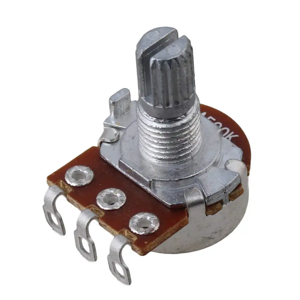 10PCS A500K 16mm Base 15mm Shaft Electric Guitar Tone Potentiometer