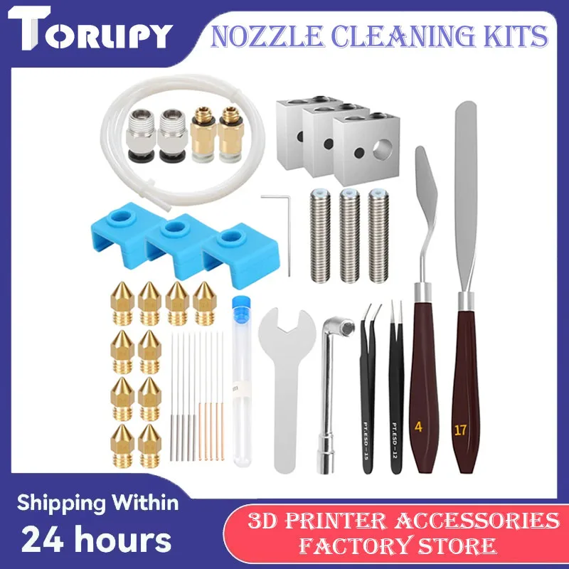 

MK8 Extruder Nozzles 0.4mm Stainless Steel Nozzle Cleaning Needles MK8 Nozzle Drills Needle E3D V6 3DPrinter Nozzle Cleaning Kit
