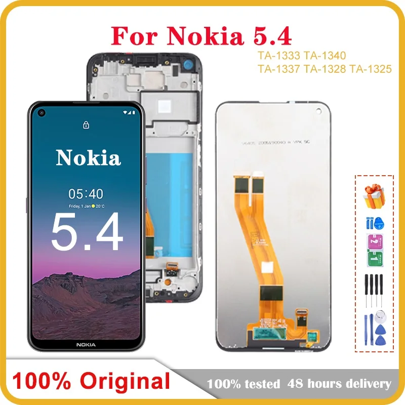 

6.39" Original LCD Display For Nokia 5.4 LCD TA-1328 TA-1325 TA-1340 Touch Screen Digitizer Assembly With Frame Repair Parts