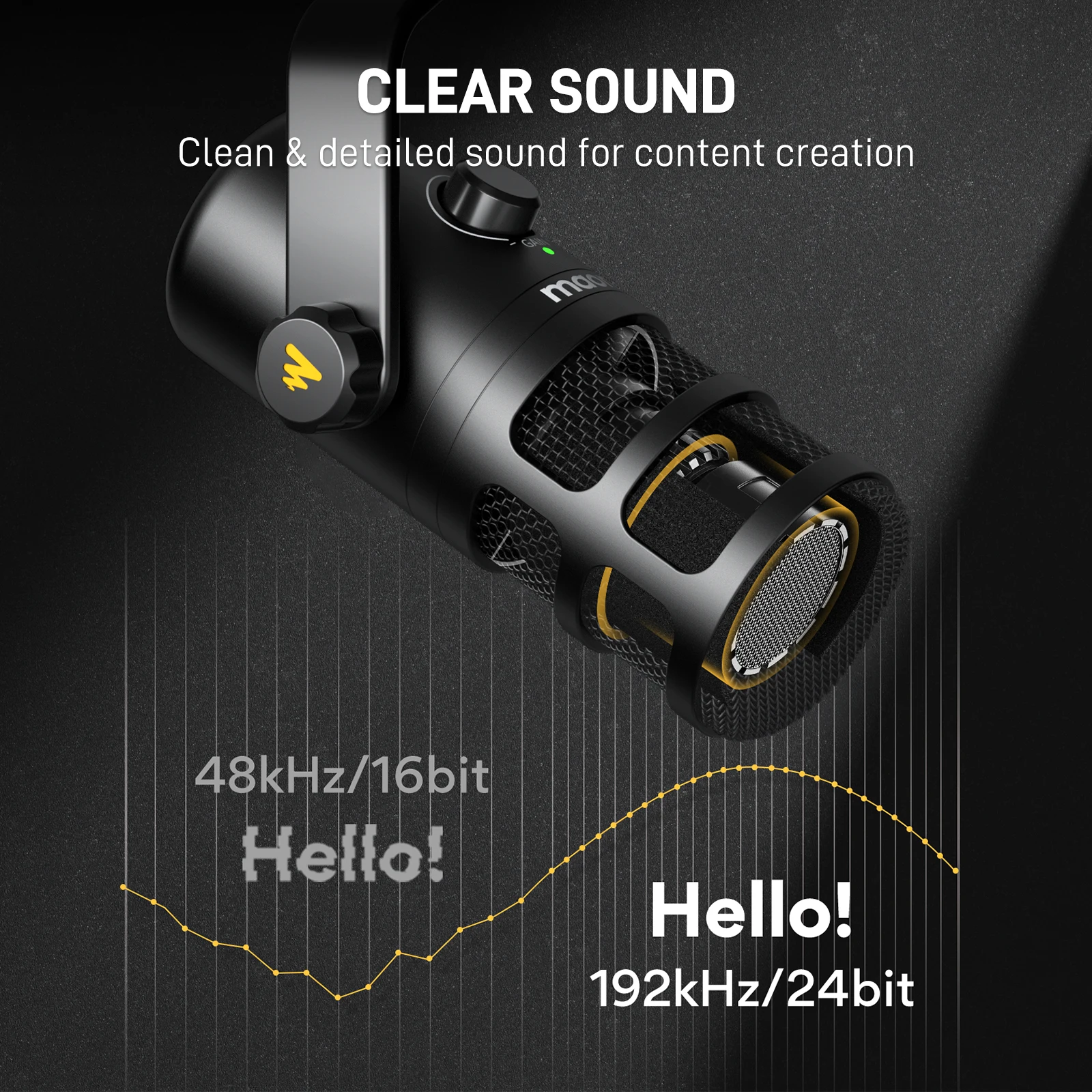 Maono PD100U USB Dynamic Micro - огляд і ціна Gaming Microphone