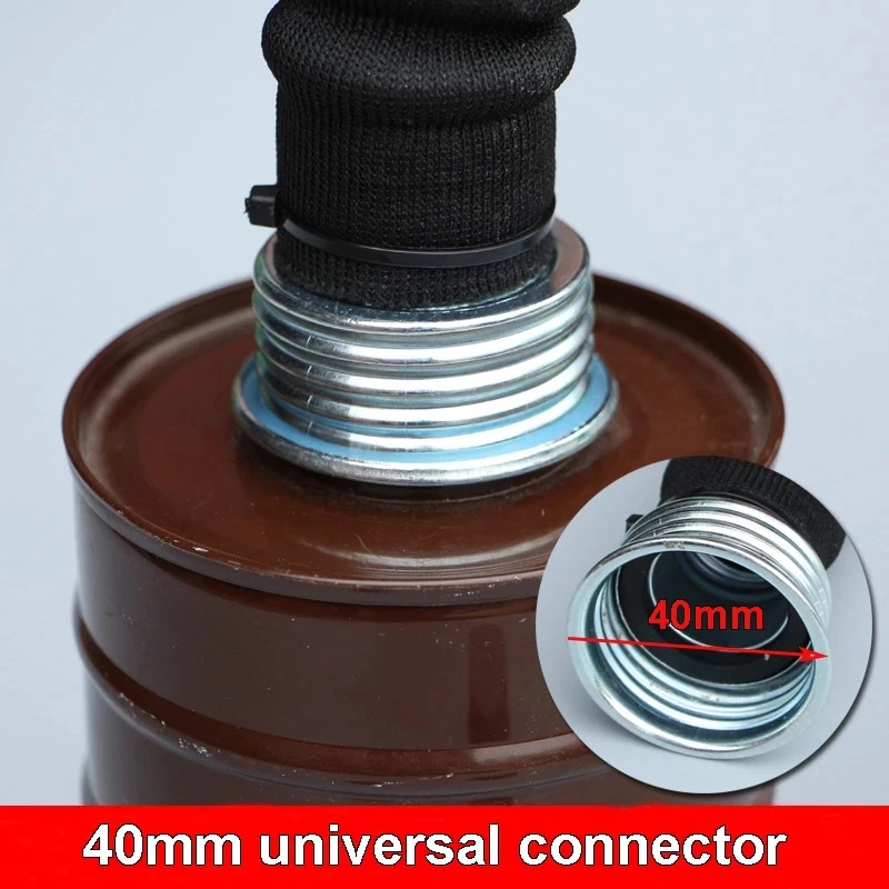 0.5m/1m/5m/10m 40MM Black Interface Gas Mask Snorkel Wear Resistant Anti-aging Filter Connecting Pipe