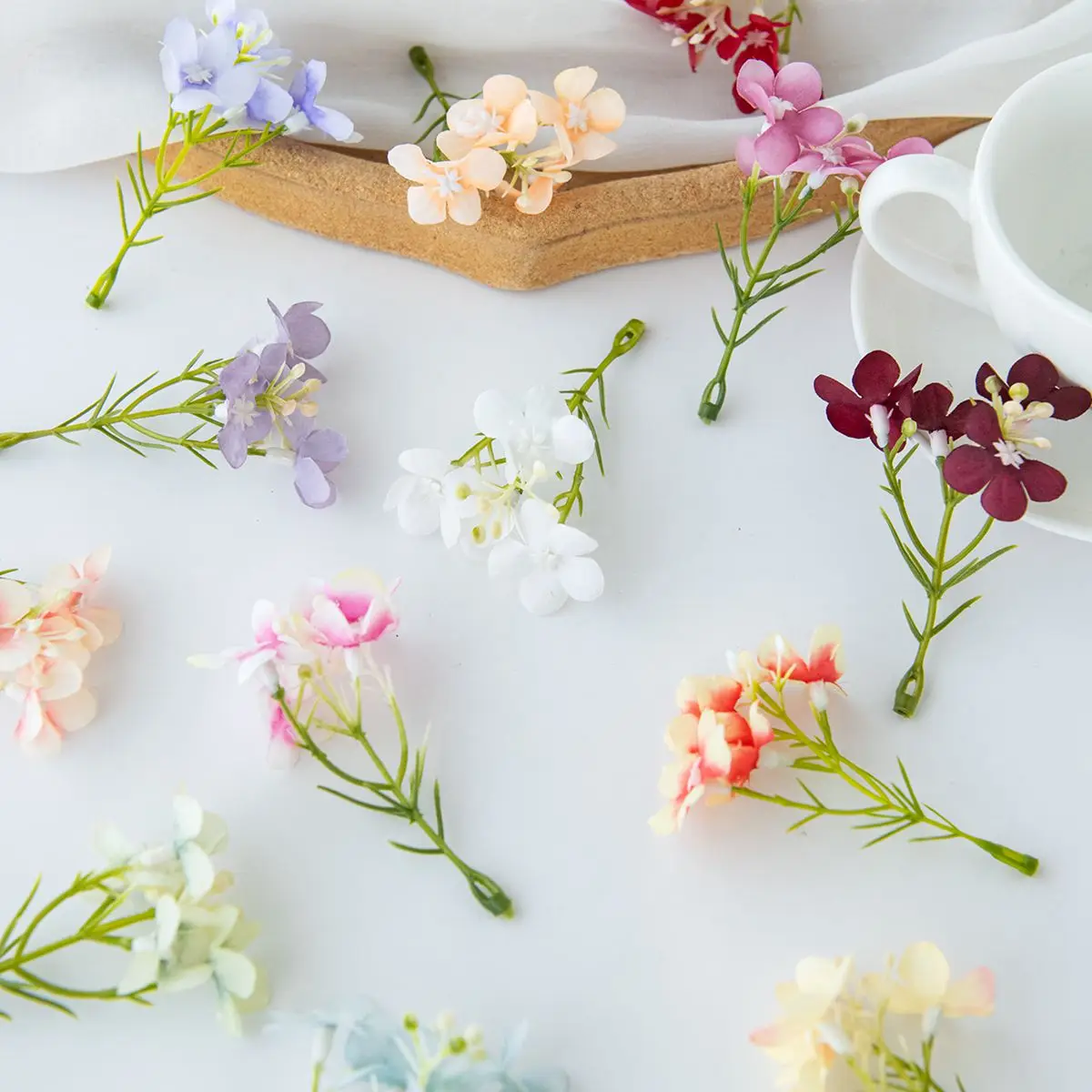 Künstliche Blumen Mini-Pflaumenblüten Großhandel DIY Geschenk Süßigkeitenbox Haarnadel Brosche Heim Festival Party Outdoor Garten Deko Hochzeit – Detail 4