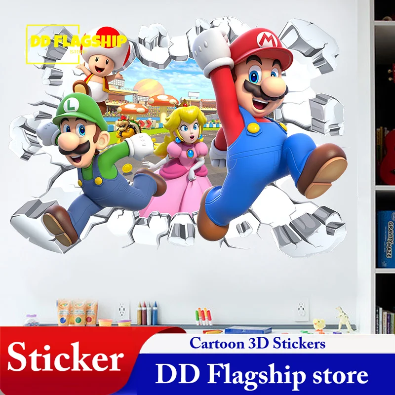 

DD 2pcs Anime kindergarten cartoon poster wall sticker for bedroom room wall 3D waterproof sticker pvc self-adhesive