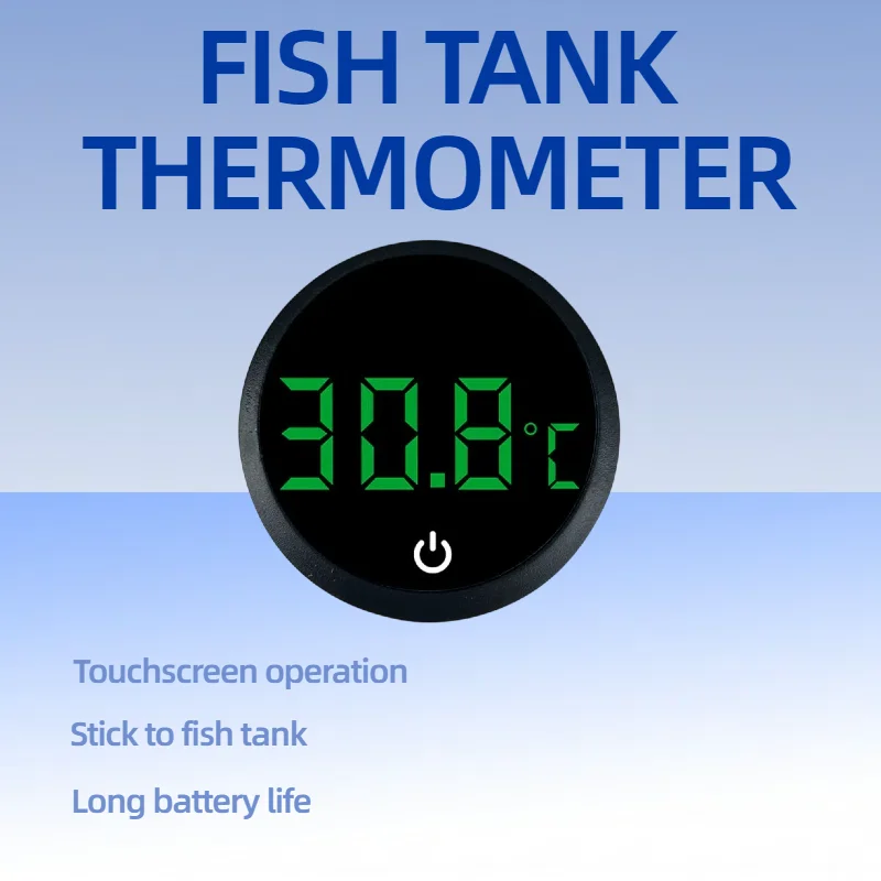 Aquarium Thermometer Stick-on LED Digital Thermometer  High Precision Fish Tank Mini Thermometer For Marine Plant Aquarium