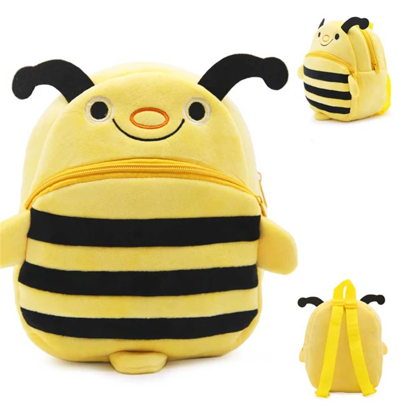 Cute Cartoon Baby Toy School Bag Animal Shape Mini Plush Backpack Kids Outdoor Travel Pack Bag Student Kindergarten Bags