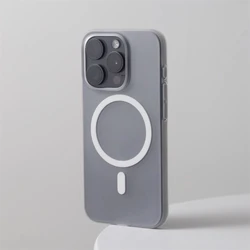 1.0 MM Ultra Thin Magnetic Translucent Matte Case For iPhone 17 16 15 Pro Max 14 13 12 Magsafe Wireless Charge Slim Hard Cover