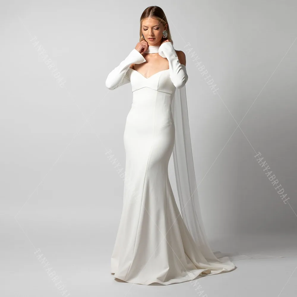Bohomian Bridal Neck Scarf Bridal Chiffon Scarves Long Scarf Veil Elegant Wedding Scarf Shoulder Cape Veil Wrap TSWD669 image 4