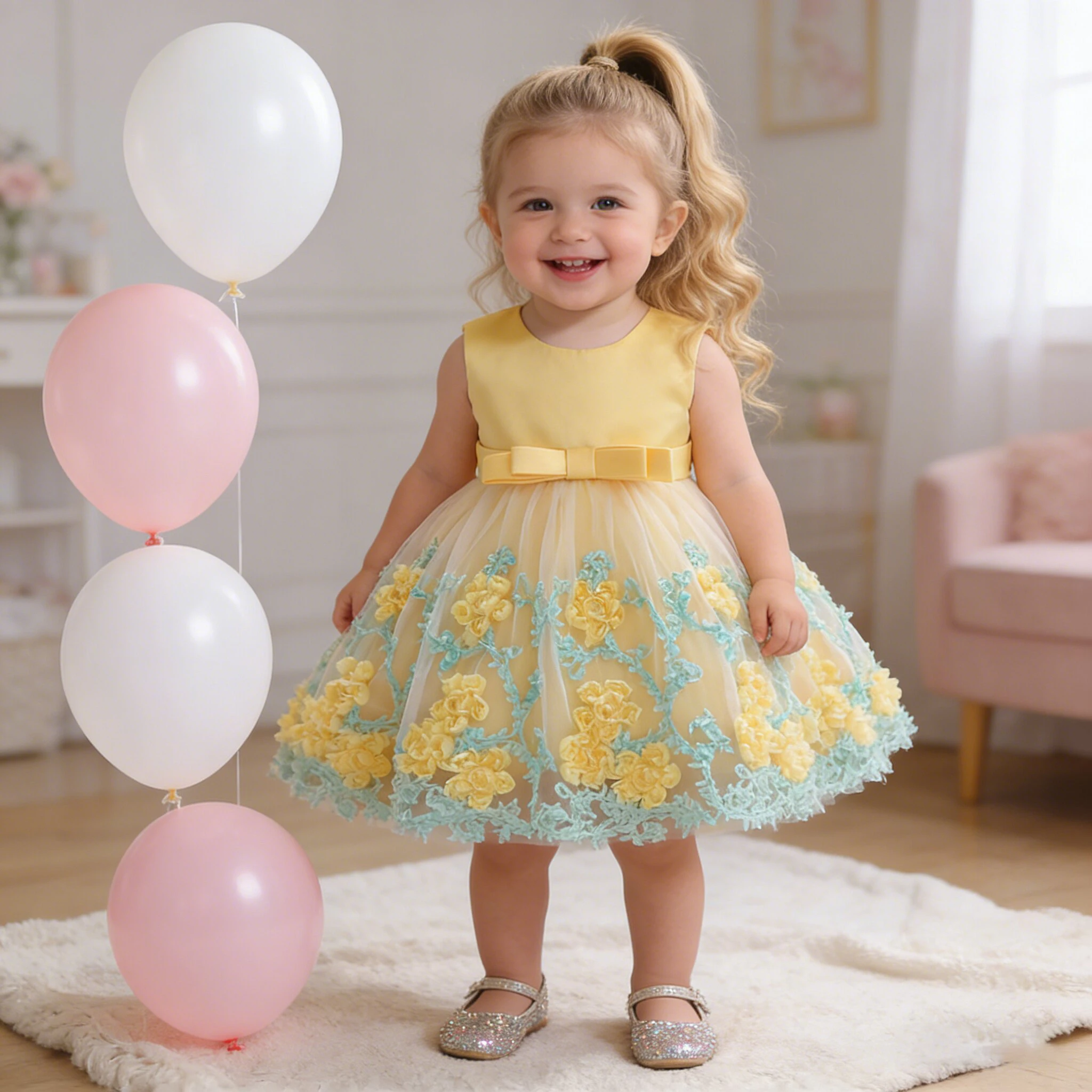 Baby Girl Dress Newborn 1 Year Birthday Party Princess Flower Girl Dress Toddler Wedding Christening Party Bridesmaids Prom Gown