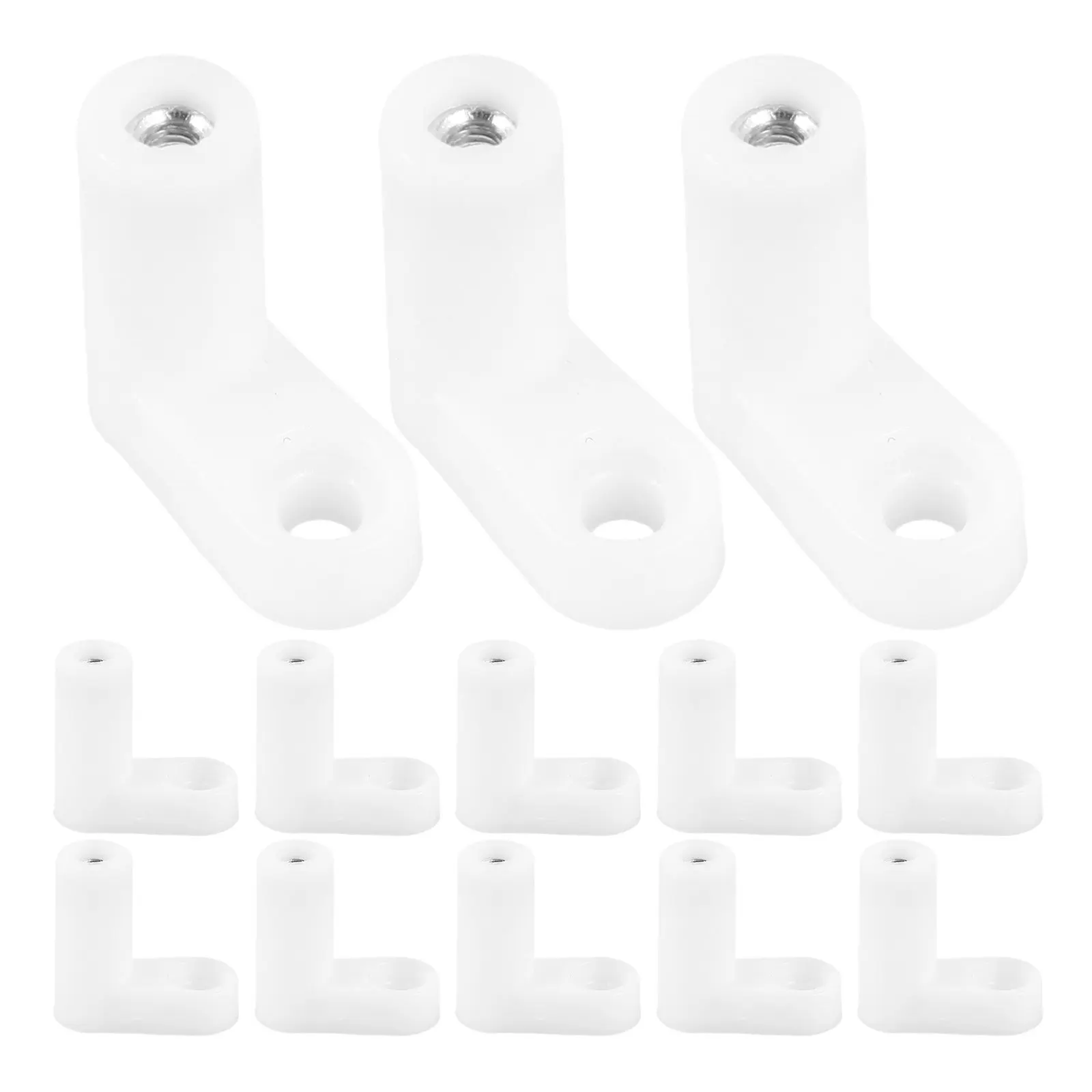 

20 шт. пластиковых L-образных кронштейнов для стабилизации полок, опор для шкафов, крепления печатных плат, проводных корзин для хранения, мини-вендинговых аппаратов